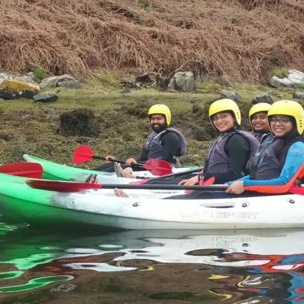 Group of Five Kayakers