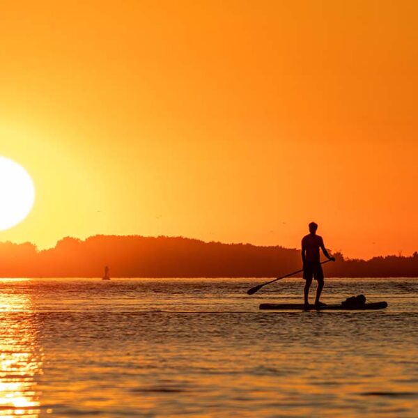 Owencarrow River, Standup Paddle Boarder Silhouette