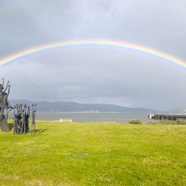 Rainbow over Rathmullan Sculpture, Co. Donegal