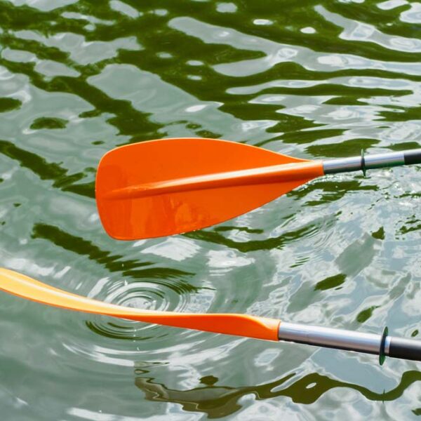 Detail of kayaking oars