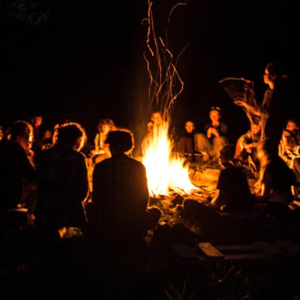 group around a campfire